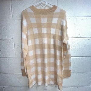 Cream and White Sweater